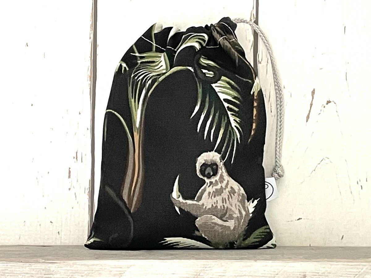 MixG | Knikkerzak | Zwart met apen | Jongen en meisje